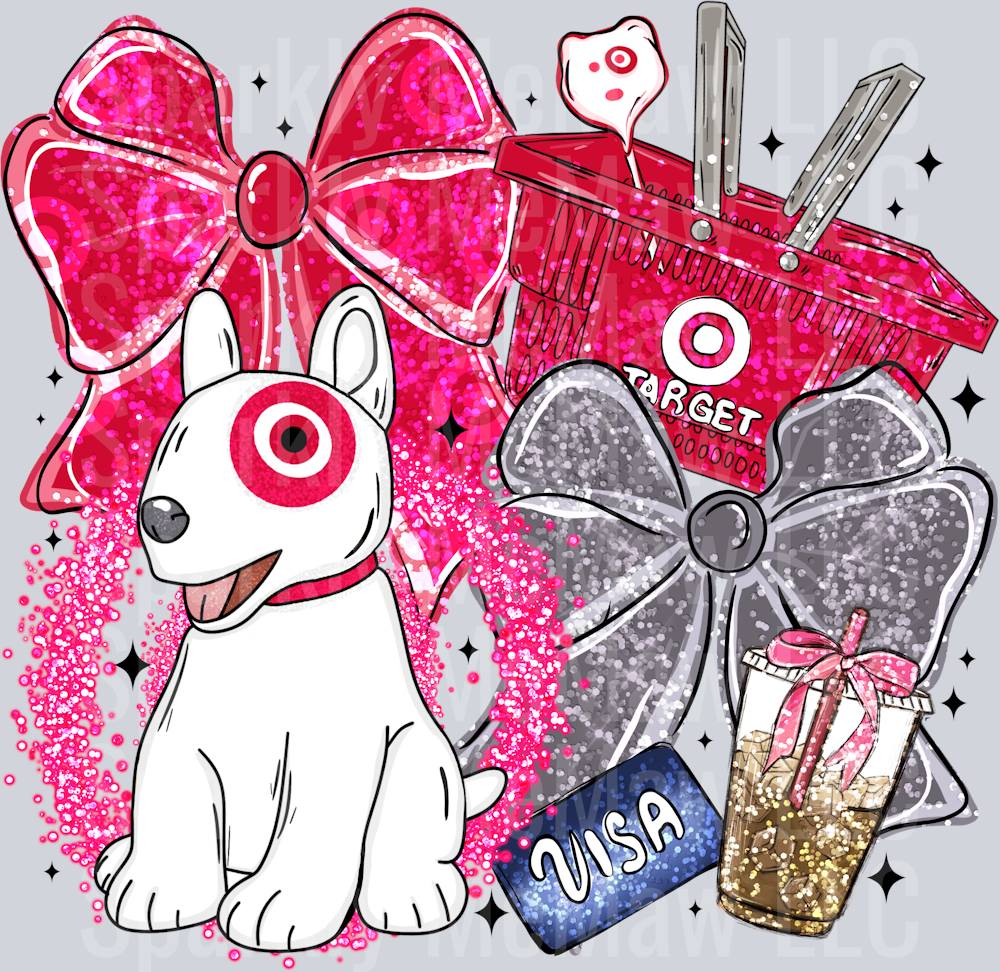 Target Faux Sequin Bows UV DTF Decal