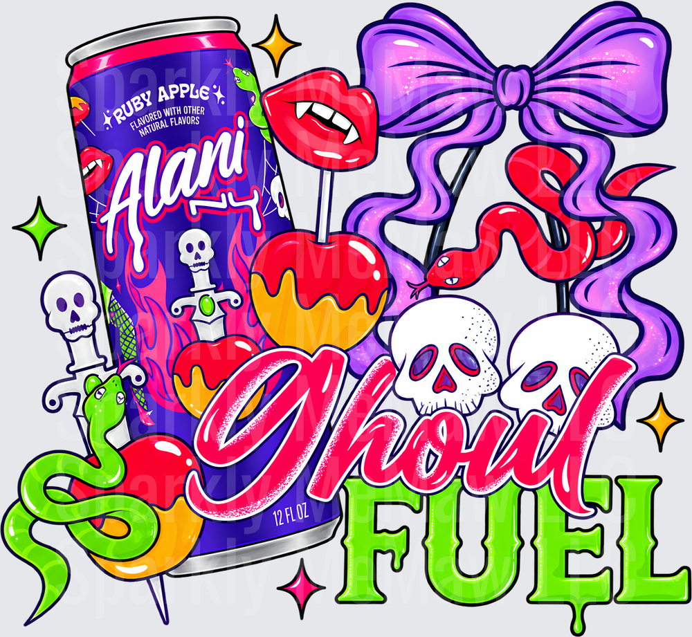 Alani Nu Ruby Apple Ghoul Fuel UV DTF Decal