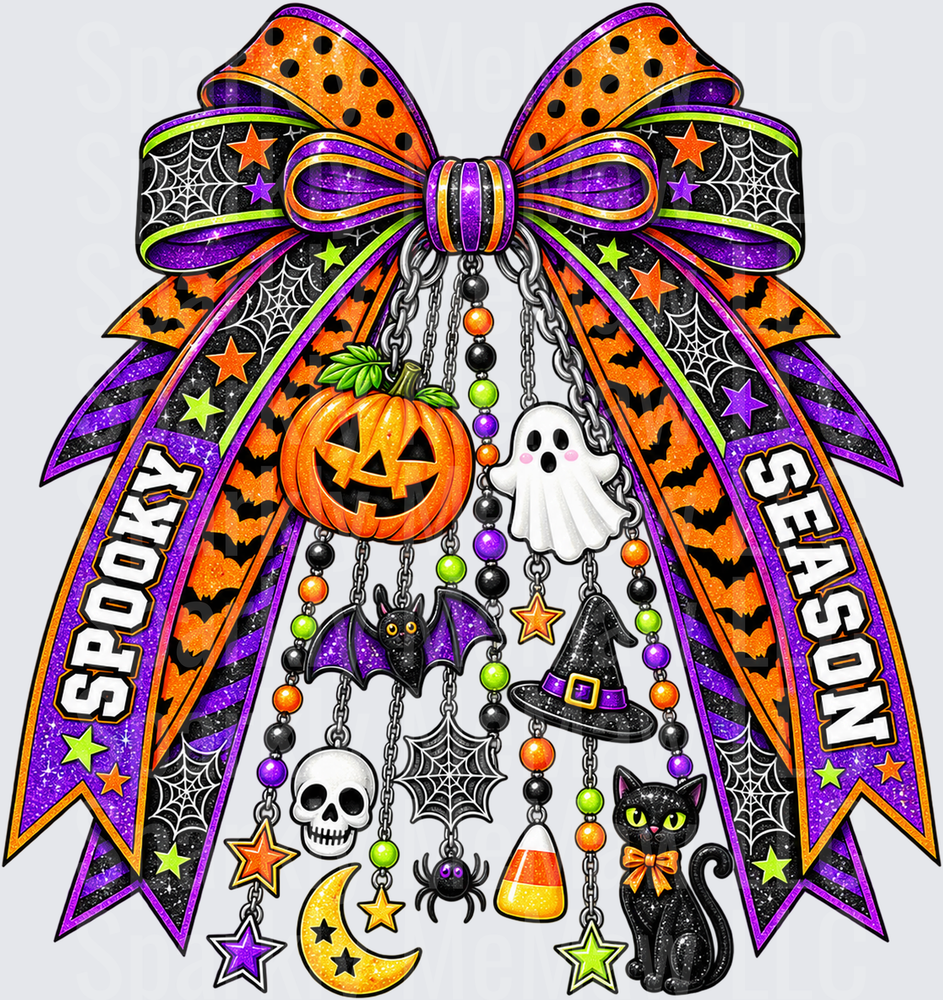 Spooky Season Halloween Bow UV DTF Decal