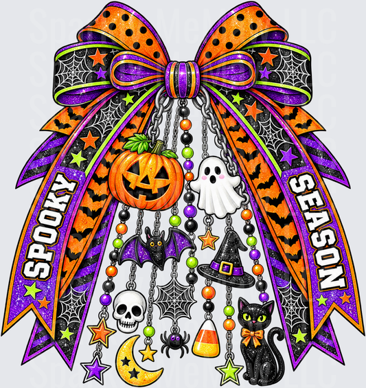 Spooky Season Halloween Bow UV DTF Decal