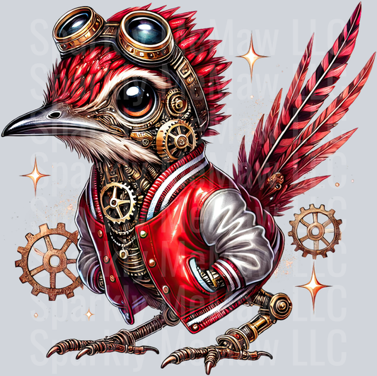 Red Road Runner SteamPunk UV DTF Decal 24