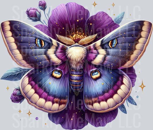 6 Nocturne Moth ClipArt Decal