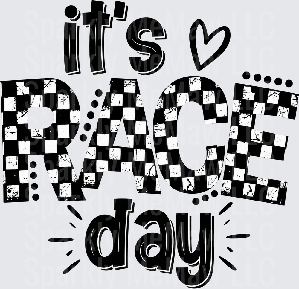 It's Race Day UV DTF Decal
