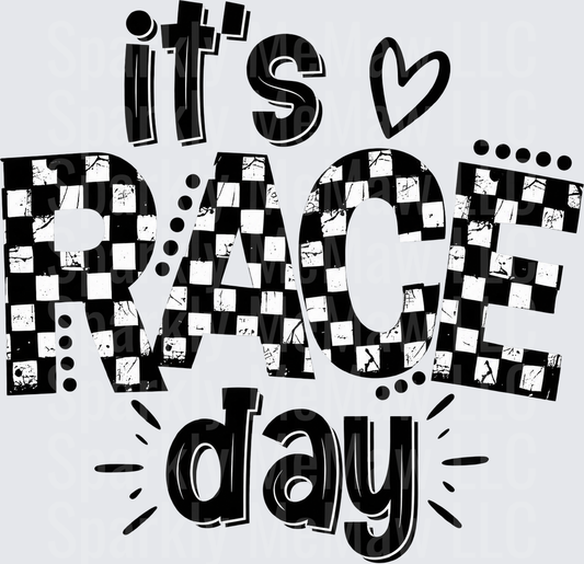 It's Race Day UV DTF Decal