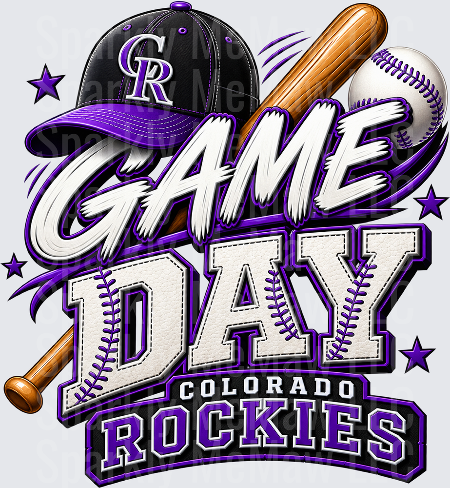 Colorado Rockies Game Day UV DTF Decal