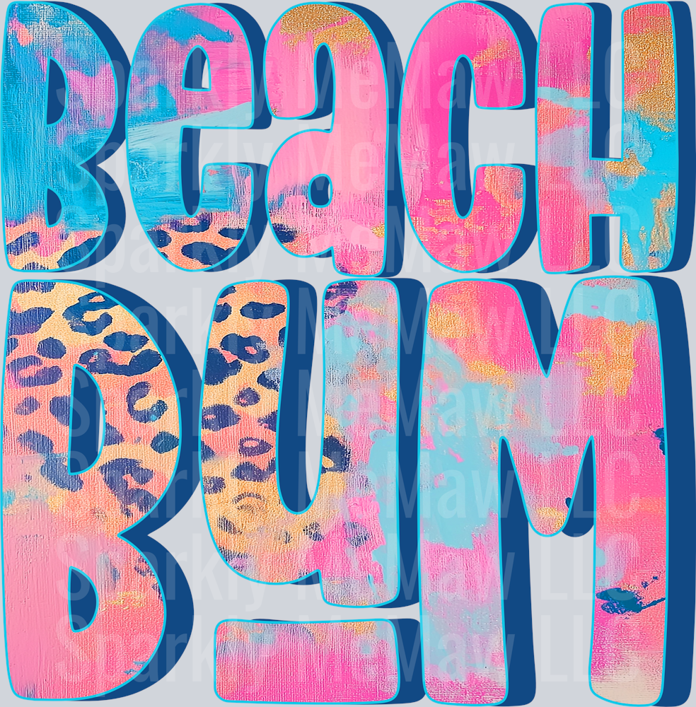 Beach Bum UV DTF Decal