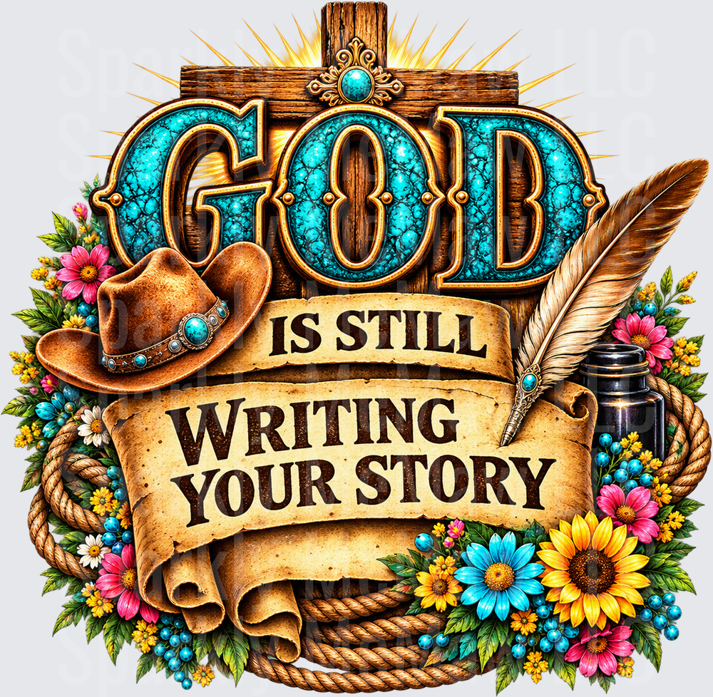 God Is Still Writing Your Story UV DTF Decal