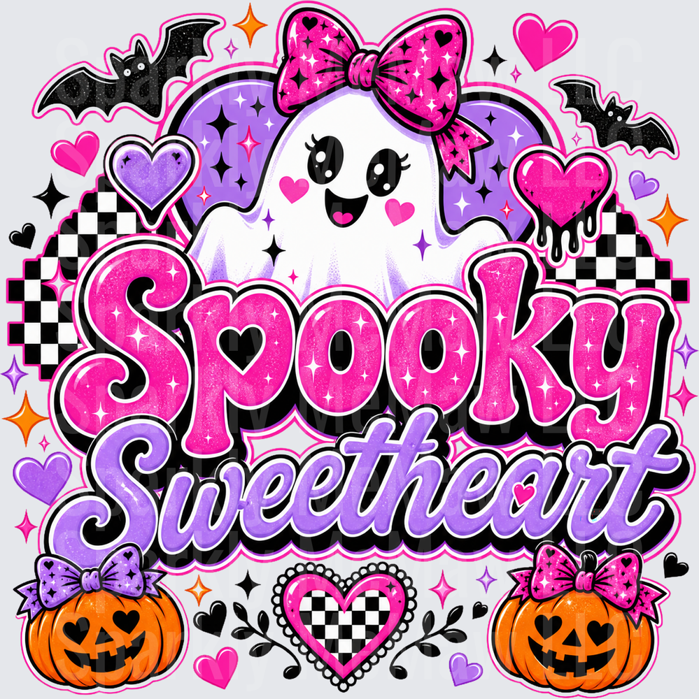 Spooky Sweetheart Ghost UV DTF Decal