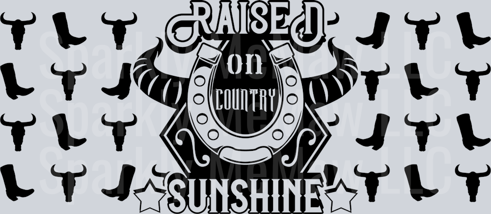 Raised on country sunshine 16 oz UV DTF Wrap