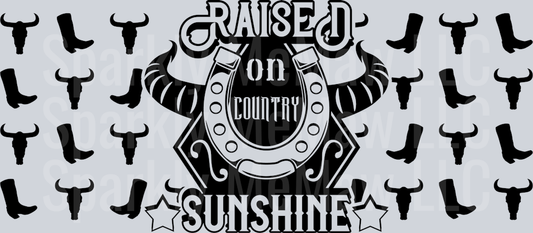 Raised on country sunshine 16 oz UV DTF Wrap
