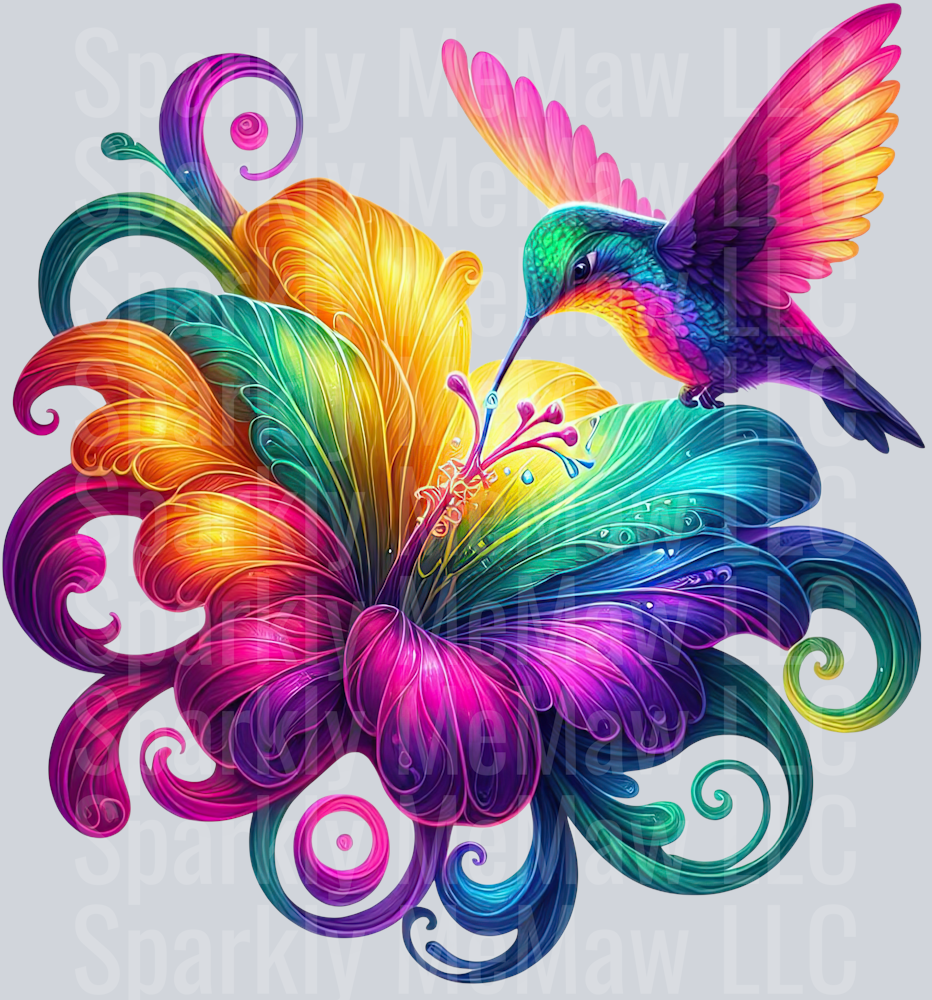 48 Hummingbird Clip Art UV DTF Decal