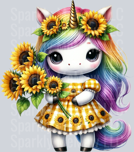 kawaii unicorn 3 Clip Art UV DTF Decal