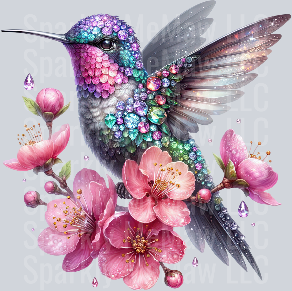 83 Hummingbird Clip Art UV DTF Decal