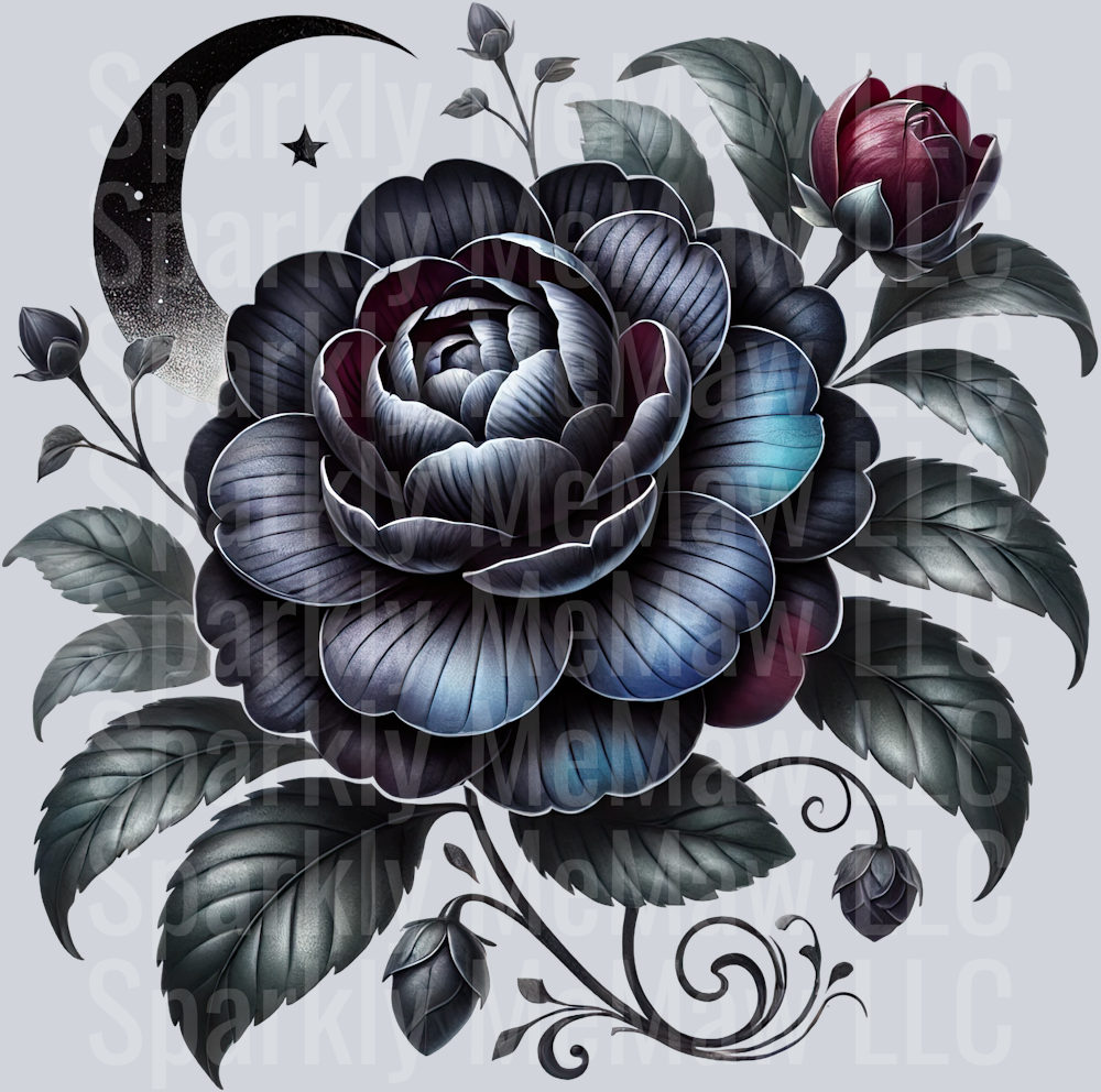 28 Gothic Flowers Clip Art UV DTF Decal