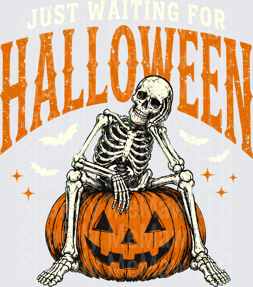Just Waiting For Halloween UV DTF Decal