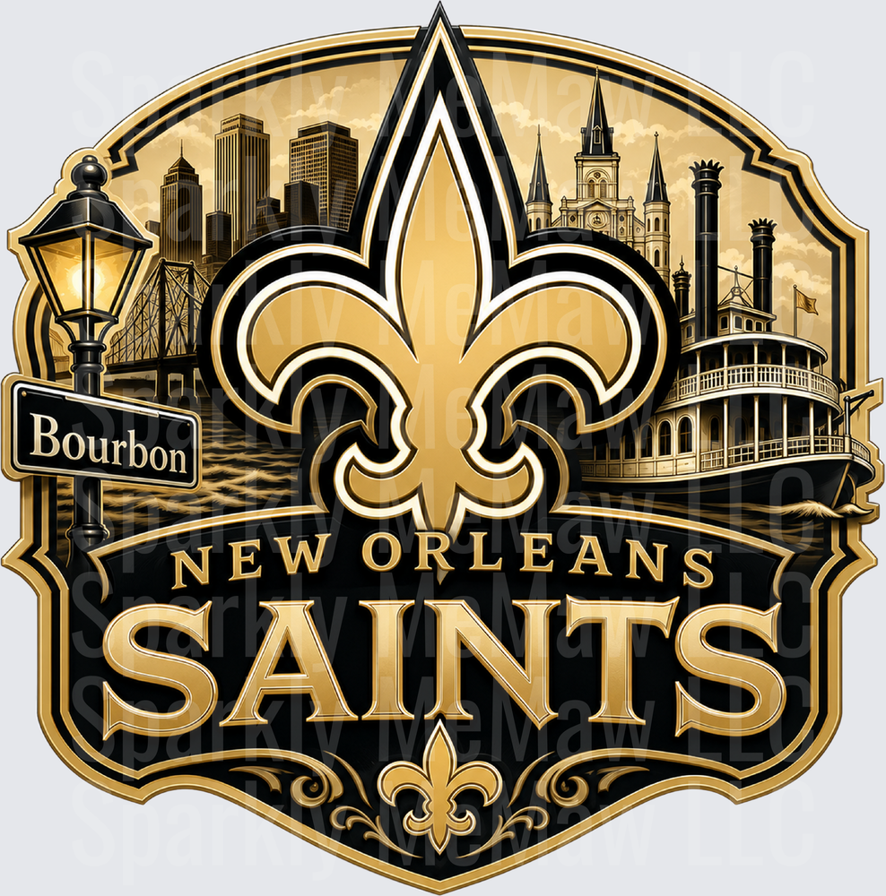 New Orleans Saints City Scene UV DTF Decal