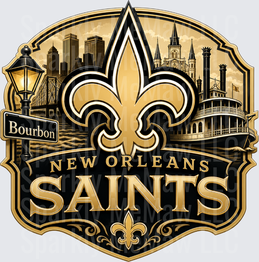 New Orleans Saints City Scene UV DTF Decal
