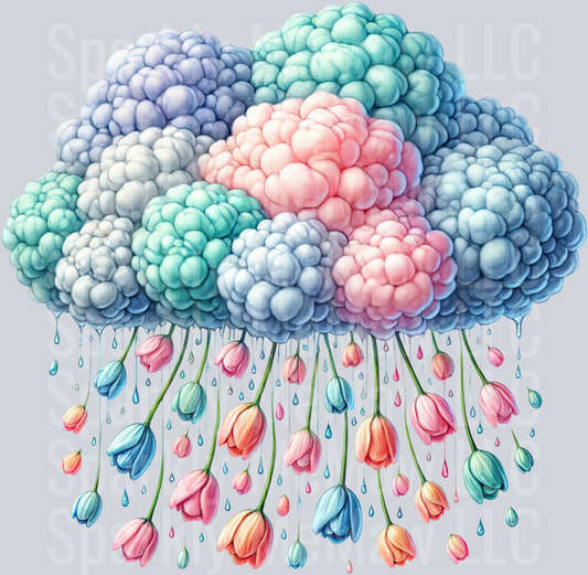 12 April Showers UV DTF Clip art Decal
