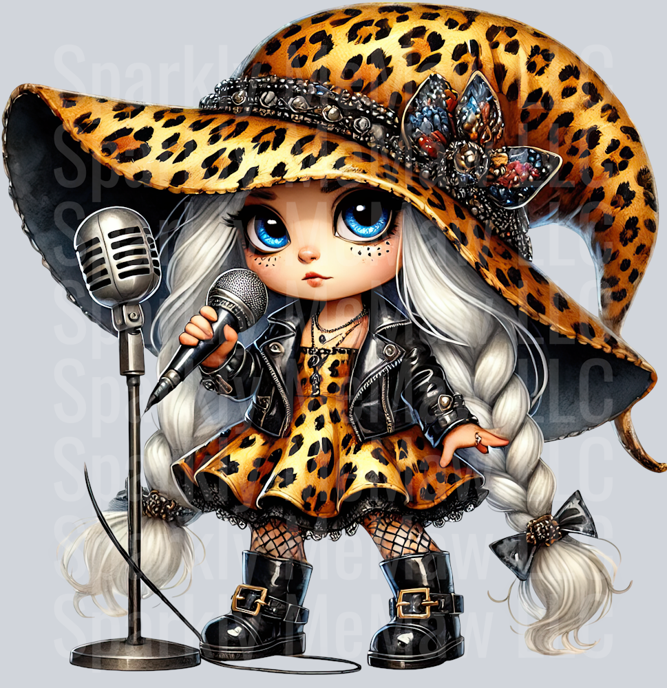 28 Leopard Print Gnome Girls Clipart Decal