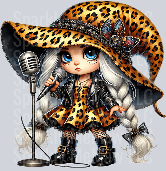 28 Leopard Print Gnome Girls Clipart Decal
