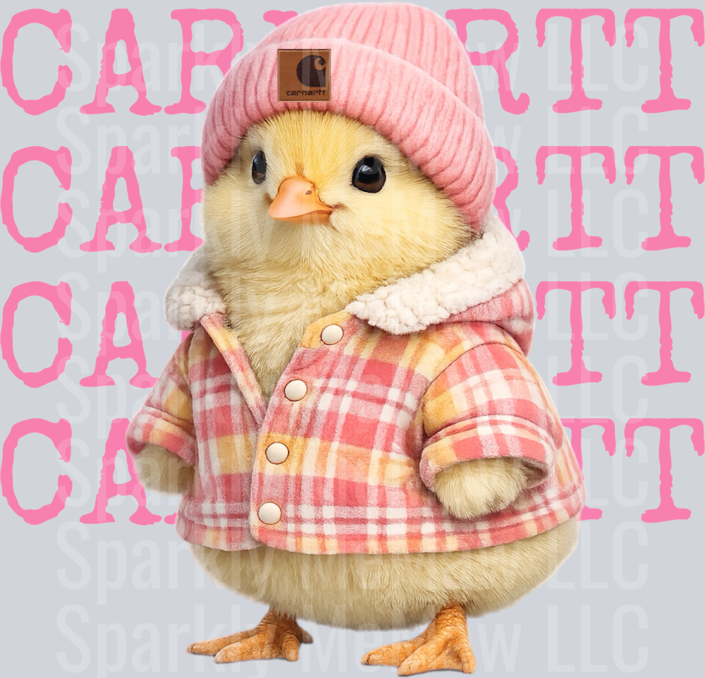 carhartt chick UV DTF Decal