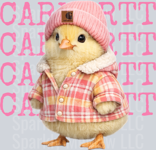 carhartt chick UV DTF Decal