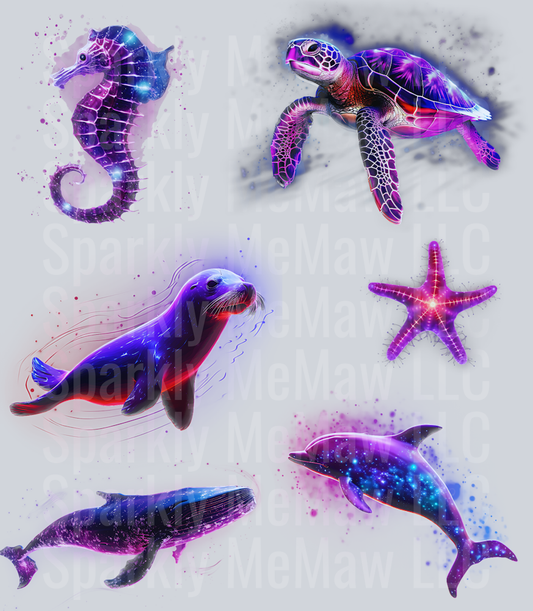 Magical.SeaCreature.UV DTF Element Sheet