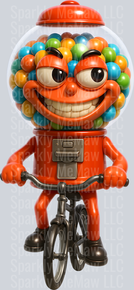 Chicleteira Bicicleteira Brain Rot UV DTF Decal