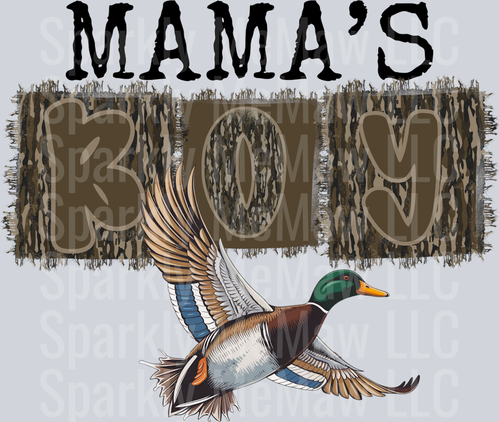 Mama's Boy Duck UV DTF Decal