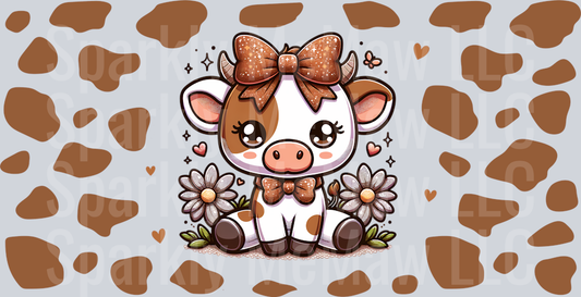 Brown Cow 16 oz UV DTF Wrap