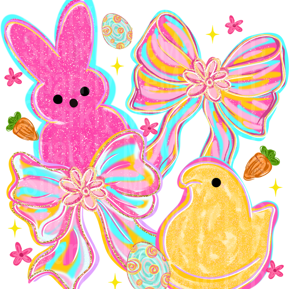 Coquette Easter Peeps UV DTF DECAL