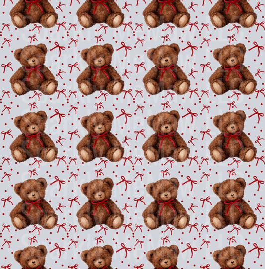 Valentine Bear Seemless 10x10 UV DTF Sheet