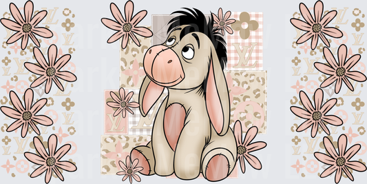 Eeyore Floral Luxury Pattern This is a UV DTF 16 OZ Wrap