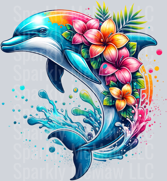 dolphin 16 Clip Art UV DTF Decal