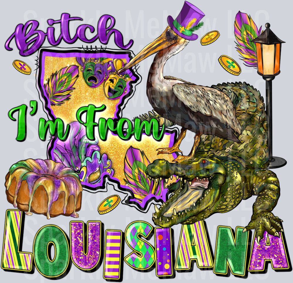 I'm from Louisiana UV DTF Decal
