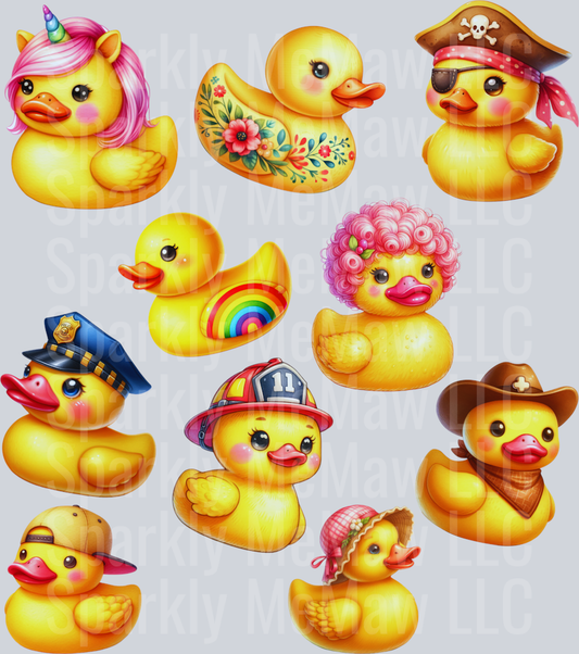 Rubber.Duckies.UV DTF Element Sheet