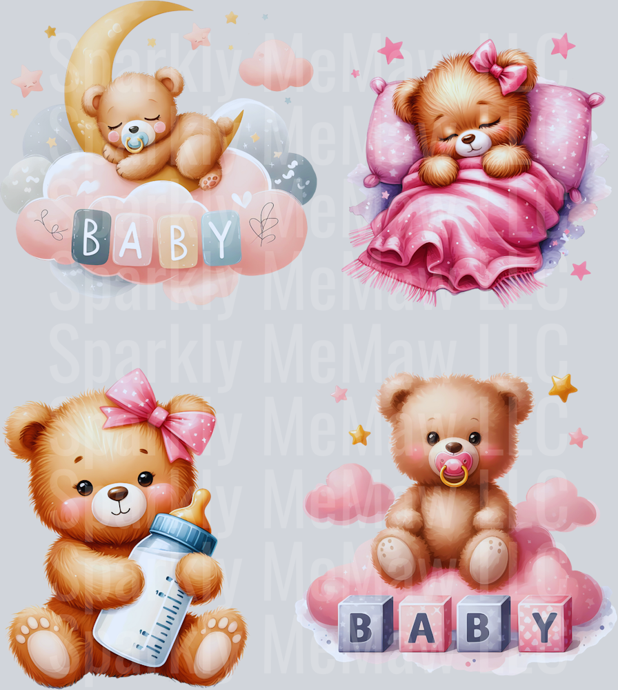 BabyGirl. UV DTF Element Sheet