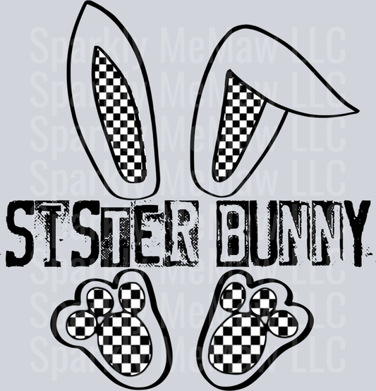 sister bunny DTF Transfer (Fabrics)