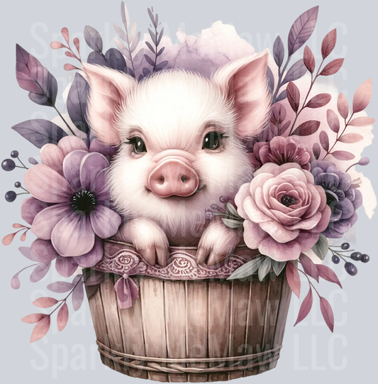 Pig 2 Clip Art UV DTF Decal