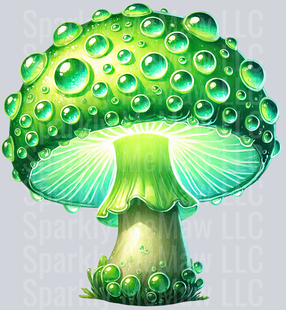 Fantasy Mushroom UV DTF Clipart Decal 1