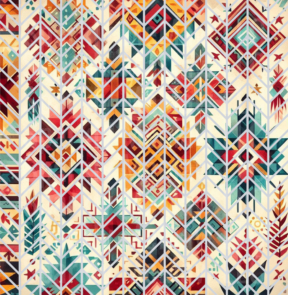Aztec HerringBone 10x10 Cut N Stick UV DTF Sheet