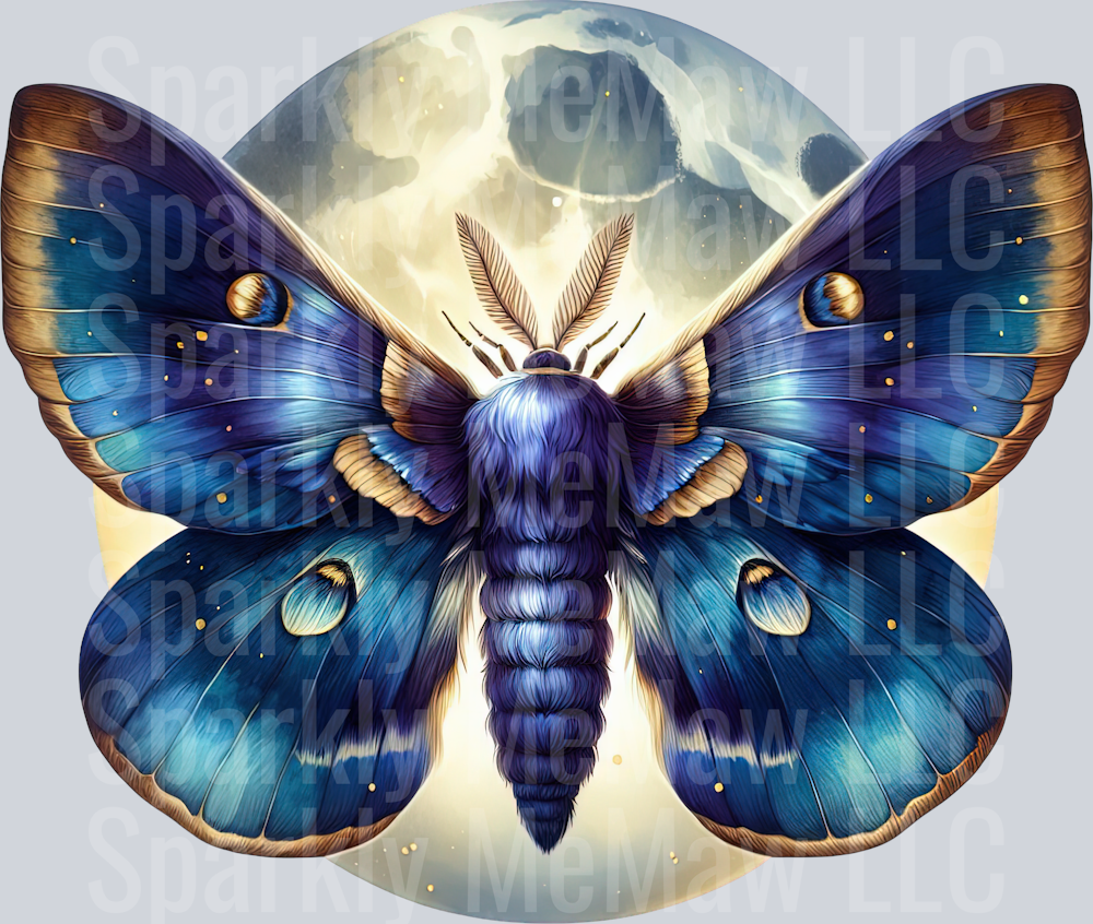 42 Nocturne Moth ClipArt Decal