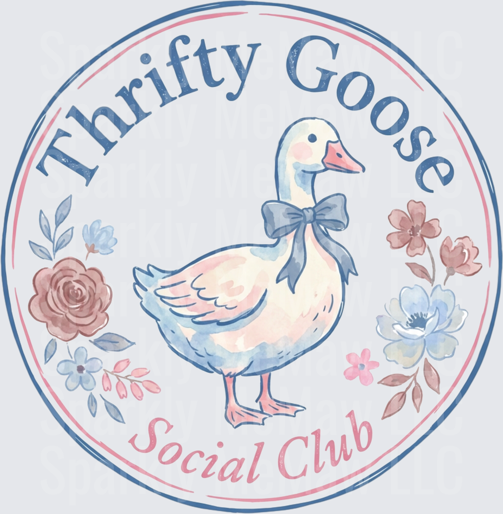 Thrifty Goose Social Club UV DTF Decal