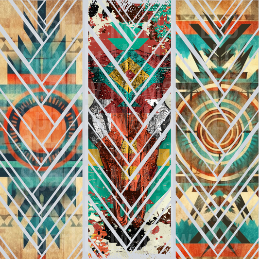 Grunge western aztec sheet 10x10