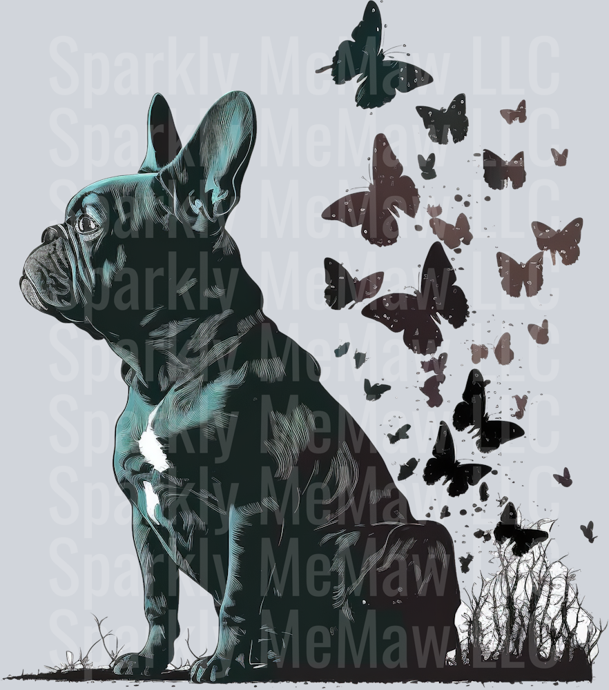 French Bull Dog DTF Transfer