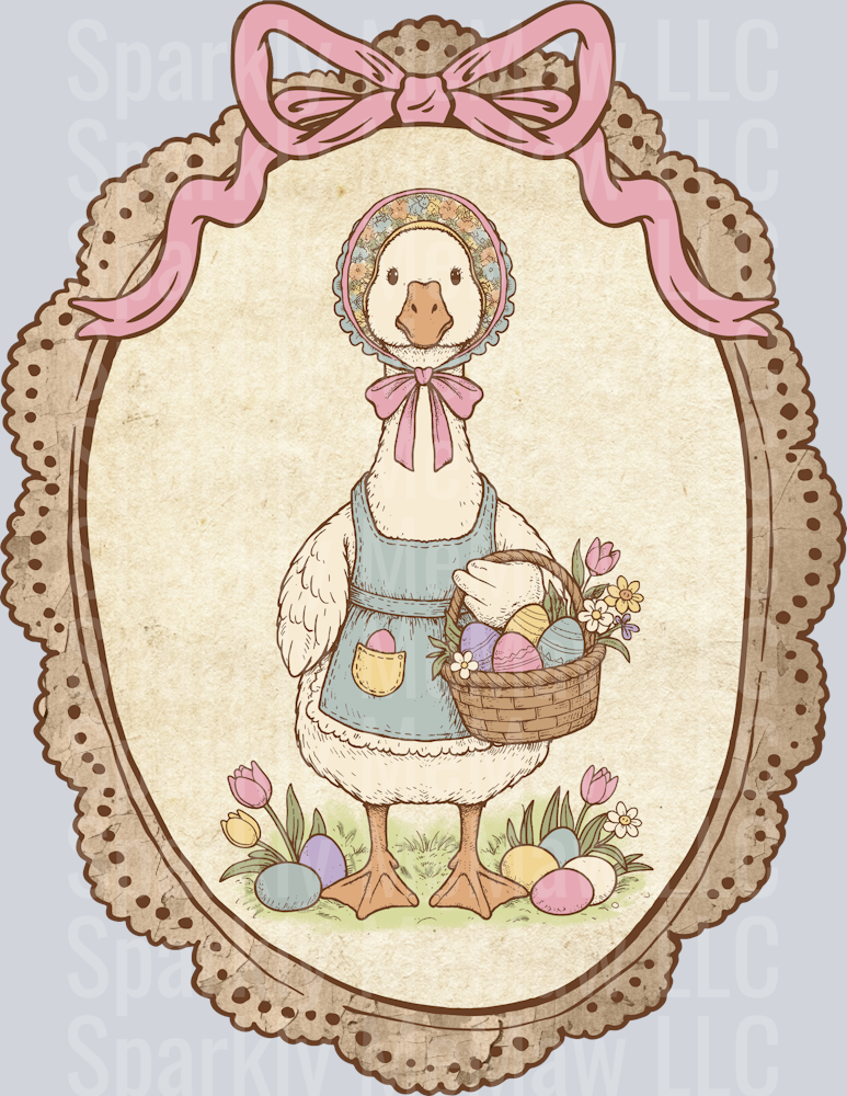 Vintage Spring Goose UV DTF Decal
