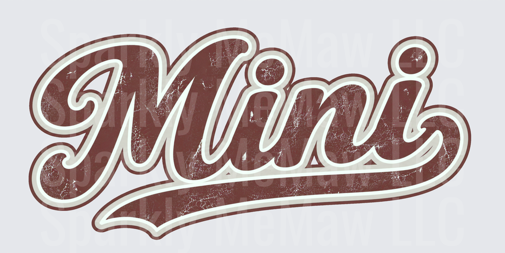 Mini Retro Script UV DTF Decal