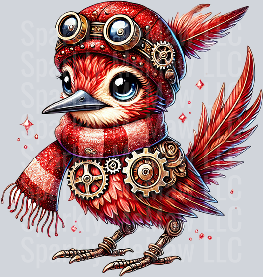 Red Road Runner SteamPunk UV DTF Decal 17