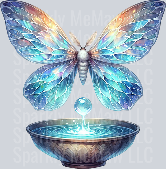 5 Nocturne Moth ClipArt Decal