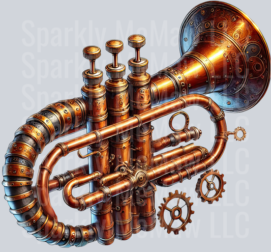 Musical Steampunk UV DTF Clip art Decal 1